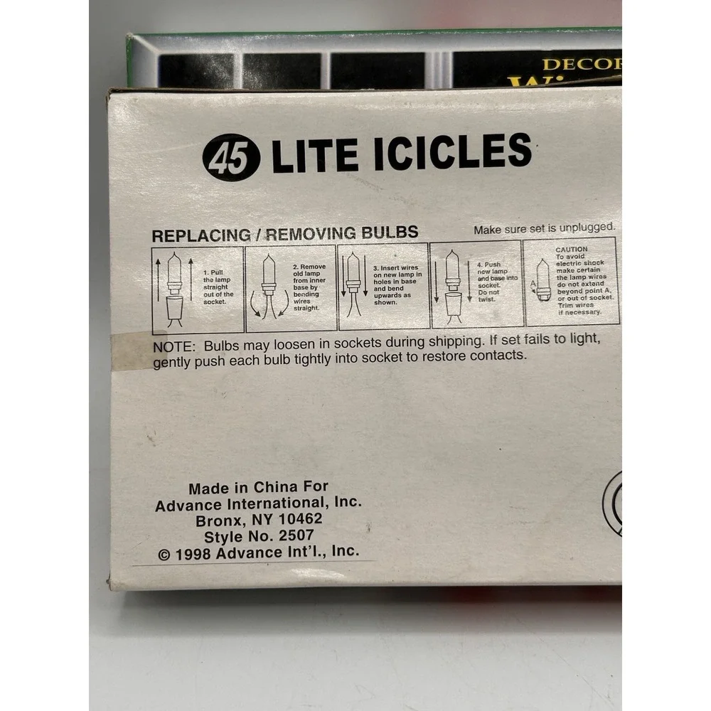 Vintage Holiday Lite 45‎ Lite Icicles Multicolored Lights Lot Of 2